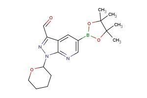 1-(tetrahydro-2H-pyran-2-yl)-5-(4,4,5,5-tetramethyl-1,3,2-dioxaborolan-2-yl)-1H-pyrazolo[3,4-b]pyridine-3-carbaldehyde