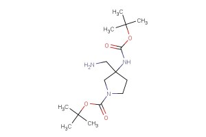 tert-butyl 3-(aminomethyl)-3-(tert-butoxycarbonylamino)pyrrolidine-1-carboxylate