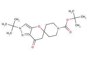 tert-butyl 2'-tert-butyl-7'-oxo-6',7'-dihydro-2'H-spiro[piperidine-4,5'-pyrano[3,2-c]pyrazole]-1-carboxylate