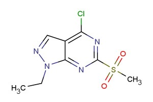 4-chloro-1-ethyl-6-(methylsulfonyl)-1H-pyrazolo[3,4-d]pyrimidine