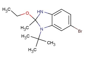 6-bromo-1-tert-butyl-2-ethoxy-2-methyl-2,3-dihydro-1H-benzo[d]imidazole