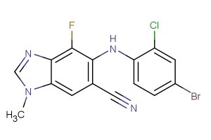 5-(4-bromo-2-chlorophenylamino)-4-fluoro-1-methyl-1H-benzo[d]imidazole-6-carbonitrile