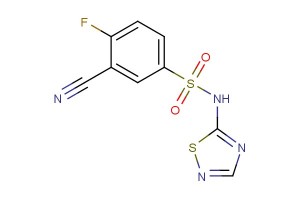 3-cyano-4-fluoro-N-(1,2,4-thiadiazol-5-yl)benzenesulfonamide