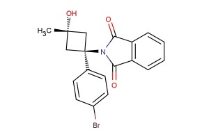 2-((1R,3R)-1-(4-bromophenyl)-3-hydroxy-3-methylcyclobutyl)isoindoline-1,3-dione