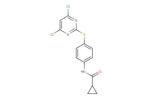 N-(4-(4,6-dichloropyrimidin-2-ylthio)phenyl)cyclopropanecarboxamide