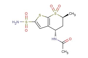 N-[(4S,6S)-6-methyl-7,7-dioxo-2-sulfamoyl-5,6-dihydro-4H-thieno[2,3-b]thiopyran-4-yl]acetamide