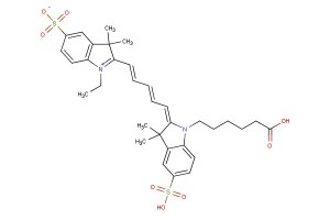 2-((1E,3E,5E)-5-(1-(5-carboxypentyl)-3,3-dimethyl-5-sulfoindolin-2-ylidene)penta-1,3-dien-1-yl)-1-ethyl-3,3-dimethyl-3H-indol-1-ium-5-sulfonate