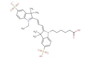 2-((1E,3E)-3-(1-(5-carboxypentyl)-3,3-dimethyl-5-sulfoindolin-2-ylidene)prop-1-en-1-yl)-1-ethyl-3,3-dimethyl-3H-indol-1-ium-5-sulfonate