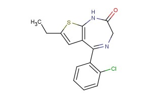 5-(2-chlorophenyl)-7-ethyl-1,3-dihydro-2H-thieno[2,3-e]1,4-diazepin-2-one