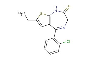 5-(2-chlorophenyl)-7-ethyl-1,3-dihydro-2H-thieno[2,3-e]-1,4-diazepin-2-thione
