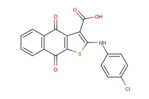 2-(4-chlorophenylamino)-4,9-dioxo-4,9-dihydronaphtho[2,3-b]thiophene-3-carboxylic acid