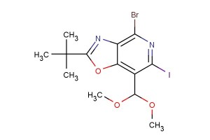 4-bromo-2-(tert-butyl)-7-(dimethoxymethyl)-6-iodooxazolo[4,5-c]pyridine