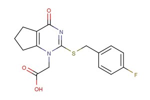 2-(2-((4-fluorobenzyl)thio)-4-oxo-4,5,6,7-tetrahydro-1H-cyclopenta[d]pyrimidin-1-yl)acetic acid