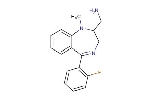 (5-(2-fluorophenyl)-1-methyl-2,3-dihydro-1H-benzo[e][1,4]diazepin-2-yl)methanamine