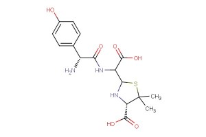 (4S)-2-(((R)-2-amino-2-(4-hydroxyphenyl)acetamido)(carboxy)methyl)-5,5-dimethylthiazolidine-4-carboxylic acid