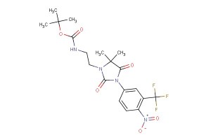 tert-butyl (2-(5,5-dimethyl-3-(4-nitro-3-(trifluoromethyl)phenyl)-2,4-dioxoimidazolidin-1-yl)ethyl)carbamate