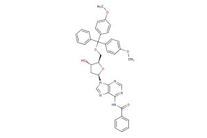 N-(9-((2R,4S,5R)-5-((Bis(4-methoxyphenyl)(phenyl)methoxy)methyl)-4-hydroxytetrahydrofuran-2-yl)-9H-purin-6-yl)benzamide