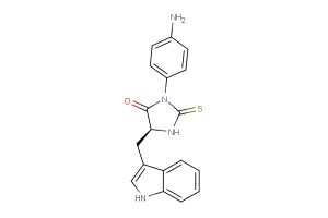 (S)-5-((1H-indol-3-yl)methyl)-3-(4-aminophenyl)-2-thioxoimidazolidin-4-one