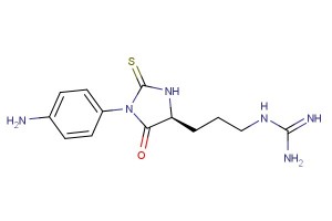(S)-1-(3-(1-(4-aminophenyl)-5-oxo-2-thioxoimidazolidin-4-yl)propyl)guanidine