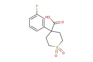4-(3-fluorophenyl)tetrahydro-2H-thiopyran-4-carboxylic acid 1,1-dioxide
