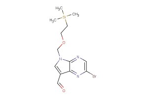 2-bromo-5-((2-(trimethylsilyl)ethoxy)methyl)-5H-pyrrolo[2,3-b]pyrazine-7-carbaldehyde