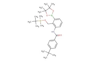 4-(tert-butyl)-N-(2-(((tert-butyldimethylsilyl)oxy)methyl)-3-(4,4,5,5-tetramethyl-1,3,2-dioxaborolan-2-yl)phenyl)benzamide
