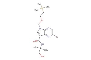 2-bromo-N-(1-hydroxy-2-methylpropan-2-yl)-5-((2-(trimethylsilyl)ethoxy)methyl)-5H-pyrrolo[2,3-b]pyrazine-7-carboxamide