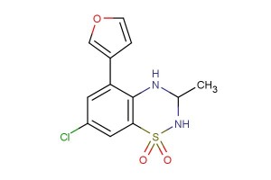 7-chloro-5-(furan-3-yl)-3-methyl-3,4-dihydro-2H-benzo[e][1,2,4]thiadiazine 1,1-dioxide