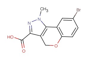 8-bromo-1-methyl-1,4-dihydrochromeno[4,3-c]pyrazole-3-carboxylic acid