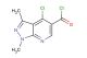 4-chloro-1,3-dimethyl-1H-pyrazolo[3,4-b]pyridine-5-carbonyl chloride