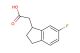 2-(6-fluoro-2,3-dihydro-1H-inden-1-yl)acetic acid