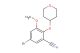 5-bromo-3-methoxy-2-((tetrahydro-2H-pyran-4-yl)oxy)benzonitrile