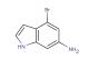 6-amino-4-bromo indole