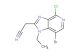 2-(7-bromo-4-chloro-1-ethyl-1H-imidazo[4,5-c]pyridin-2-yl)acetonitrile