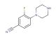 3-fluoro-4-piperazinobenzonitrile
