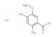 2-amino-4-hydroxy-5-methoxybenzoic acid hydrochloride