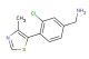 (3-chloro-4-(4-methylthiazol-5-yl)phenyl)methanamine