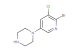 1-(6-bromo-5-chloropyridin-3-yl)piperazine