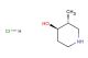 4-?piperidinol, 3-?methyl-?, hydrochloride (1:1)?, (3R,?4R)?-?rel-