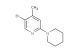 5-bromo-4-methyl-2-(1-piperidinyl)pyridine