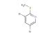 3,5-dibromo-2-(methylthio)pyridine