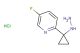 5-fluoro-2-(1-hydrazineylcyclopropyl)pyridine hydrochloride