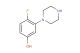 4-fluoro-3-(piperazin-1-yl)phenol
