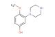 4-methoxy-3-(piperazin-1-yl)phenol