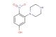 4-nitro-3-(piperazin-1-yl)phenol