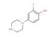 2-fluoro-4-(piperazin-1-yl)phenol