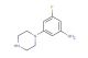3-fluoro-5-(piperazin-1-yl)aniline