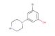 3-bromo-5-(piperazin-1-yl)phenol