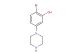 2-bromo-5-(piperazin-1-yl)phenol