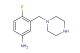 4-fluoro-3-(piperazin-1-ylmethyl)aniline